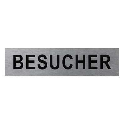 Aluminium Türschild " Besucher " 160x40mm