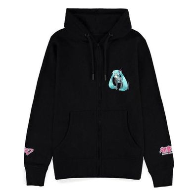 Hatsune Miku Kapuzenjacke mit Reißverschluß Black Größe S