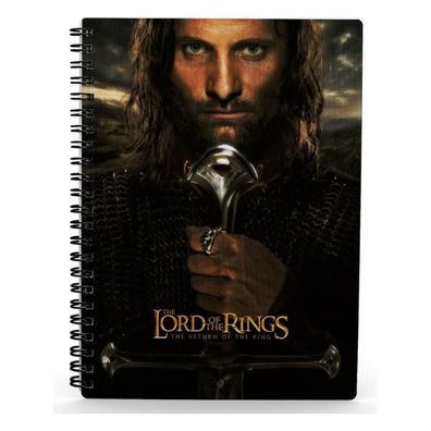 Herr der Ringe Notizbuch mit 3D-Effekt Aragorn