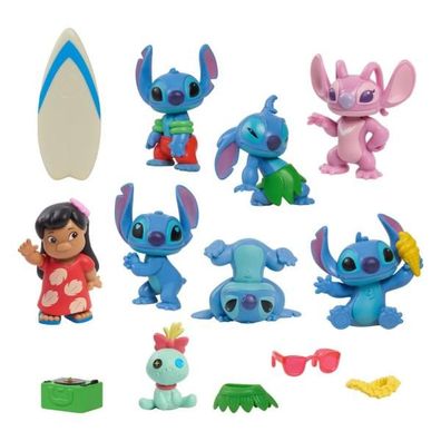 Lilo & Stitch Minifiguren 8er-Pack Stitch Deluxe Figure Set 7 cm