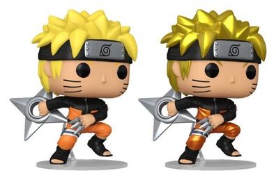 Naruto POP! Animation Vinyl Figur Naruto(Shrkn) w/CH 9 cm Sortiment (6)