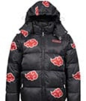 Naruto Puffer-Jacke Akatsuki Rot Größe XXXL