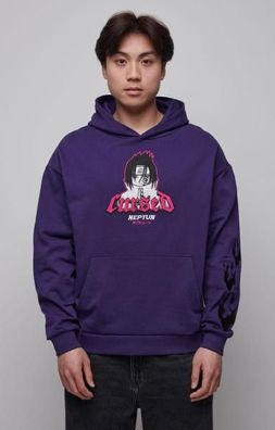 Naruto Shippuden Kapuzenpullover Graphic Purple Größe S