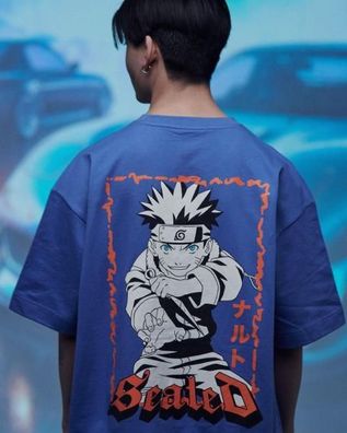 Naruto Shippuden T-Shirt Graphic Blue Größe S