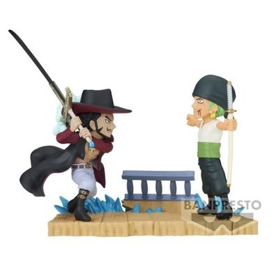 One Piece: World Collectible Figure Log Stories - Roronoa Zoro vs Dracule Mihawk Figu