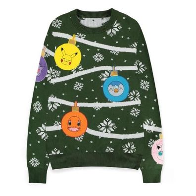 Pokémon Sweatshirt Christmas Jumper Xmas Balls Größe XL