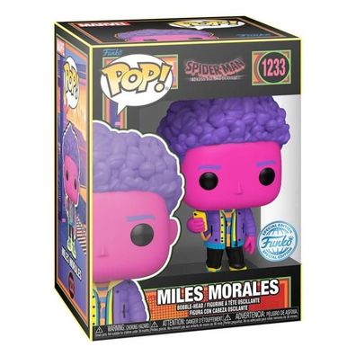 Spider-Man: Across the Spider-Verse POP! Marvel Vinyl Figur Miles Morales(BLKLT) Excl