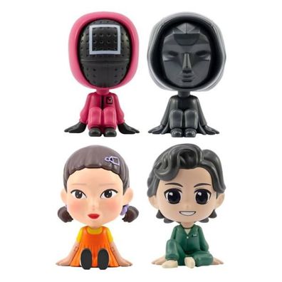 Squid Game Bobble Hero Wackelkopf-Figuren (Window Box Ver.) 6 cm Display (12)