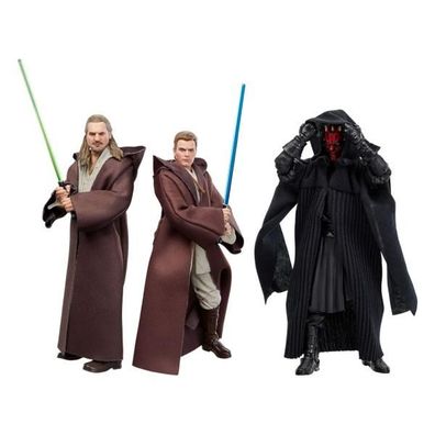 Star Wars Episode I Black Series Actionfiguren 3er-Pack Qui-Gon Jinn, Darth Maul, Obi