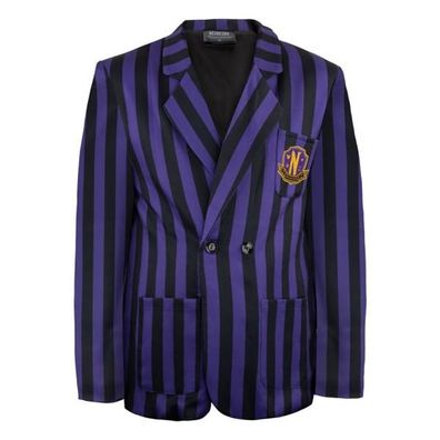 Wednesday Jacke Nevermore Academy Purple Striped Blazer Größe L