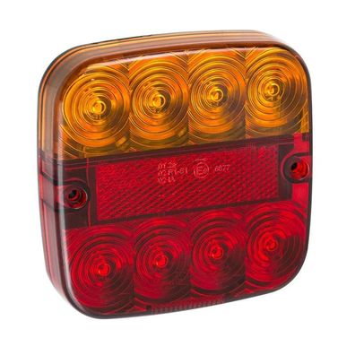 Pro Plus Rückleuchte 12V 5 Funktionen 107x107mm 8LED