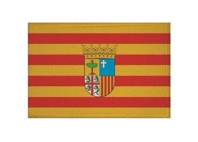 Aufnäher Aragon Fahne Flagge Patch 9 x 6 cm