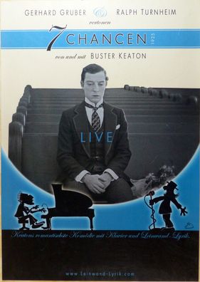 7 Chancen - Original Kinoplakat A1 - Buster Keaton - Ralph Turnheim - Filmposter