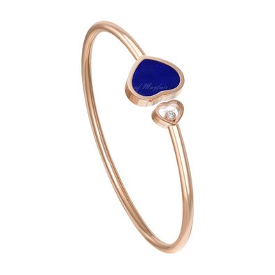 Chopard - Happy Hearts Rose Gold Lapis Lazuli Diamant Armreif Größe M 857482-5503