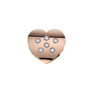 FRAU ORO - DCHF4906 - ROSE Gold und Diamond Gold Heart Element