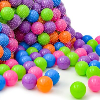 100 Bällebadbälle 6 cm Bunte Bälle für Bällebad Spielbälle Babybälle Pastell