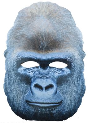 Tier Maske - Gorilla - hochwertiger Druck mit Augenlöchern Tiermaske Affe