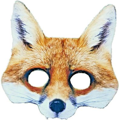 Tier Maske Fuchs Erwachsene realistisch Tiermaske Raubtier Fuchsmaske 20 x 19 cm