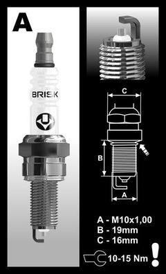 Brisk AR12YS Zündkerze spark plug passt an Husqvarna Sm 610 Te 610