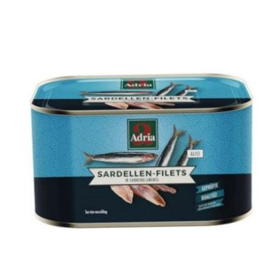 Sardellenfilets Adria 600g Anchovis in Öl Anchoas aus Peru