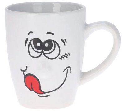 Enger Impex Becher Smile Keramik Tasse Gesicht Lieblingstasse Frühstückstasse