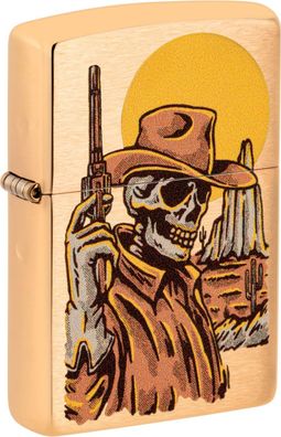 Zippo Feuerzeug Wild West Skeleton Cowboy Skull – Edles Sturmfeuerzeug
