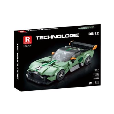 Reobrix Technologie No. 798 DB12 grüner Sportwagen Klemmbaustein Set