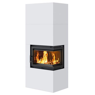 Kamineinsatz Simple Box 8 kW Ø 200 Bianco