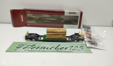 BEMO H0m DC 2289 154 RhB Sbk-v 7714 Holzverladegestell OVP