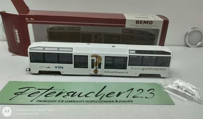 BEMO H0m DC 3299 302 MOB Bs 232 Niederflurwagen Golden Pass OVP