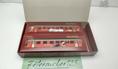 BEMO H0m DC 7478 400 Bar- und Jass wagen Set / WR 421 & B 736 / 2. Kl. / SBB / OVP