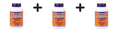 3 x Now Foods L-Tryptophan 500mg (60)