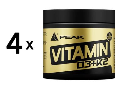 4 x Peak Vitamin D3 + K2 (120) Unflavoured