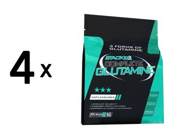 4 x Stacker2 Complete Glutamine (300g)