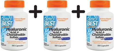 3 x Best Hyaluronic Acid with Chondroitin Sulfate - 180 caps