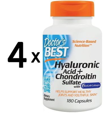 4 x Best Hyaluronic Acid with Chondroitin Sulfate - 180 caps