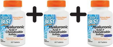 3 x Hyaluronic Acid + Chondroitin Sulfate - 60 tabs