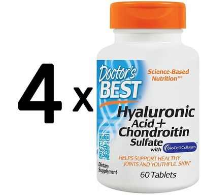 4 x Hyaluronic Acid + Chondroitin Sulfate - 60 tabs