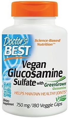 Vegan Glucosamine Sulfate with GreenGrown, 750mg - 180 vcaps