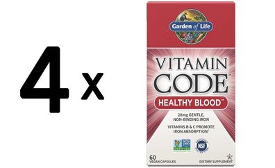 4 x Vitamin Code Healthy Blood - 60 vcaps