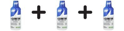 3 x L-Carnitine 3000 Liquid, Green Apple - 473 ml