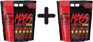 2 x Mutant Mass Extreme 2500, Jacked Berry Blast - 5450g