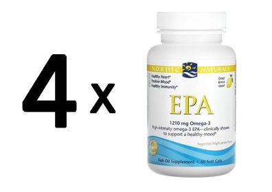 4 x EPA, 1210mg Lemon - 60 softgels