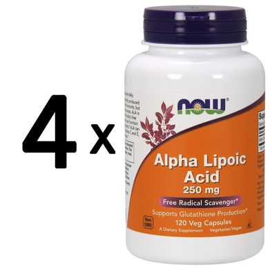 4 x Alpha Lipoic Acid, 250mg - 120 caps