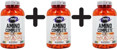 3 x NOW Foods Amino Complete - 360 caps