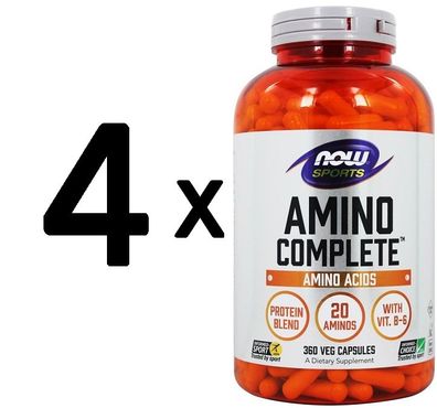 4 x NOW Foods Amino Complete - 360 caps