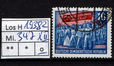 Los H19382: DDR Mi. 347 X II, gest