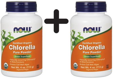 2 x NOW Foods Chlorella, Organic Powder - 113g