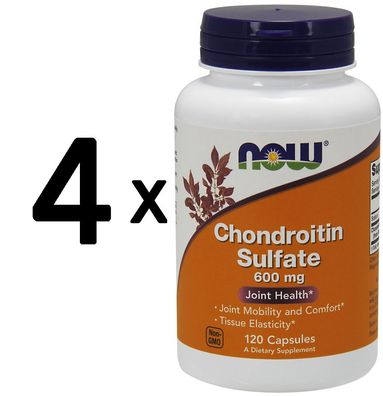 4 x Chondroitin Sulfate, 600mg - 120 capsules