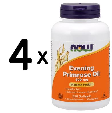 4 x Evening Primrose Oil, 500mg - 250 softgels